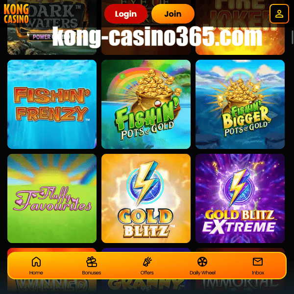 Kong Casino featured games grid part 2