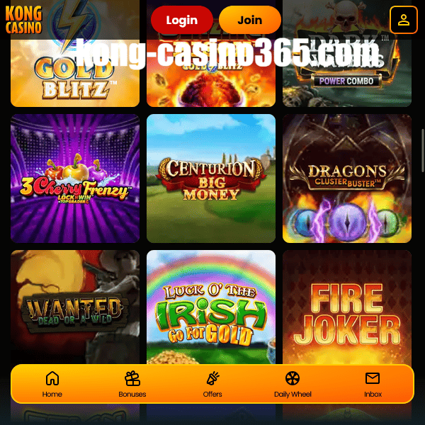 Kong Casino mixed game grid selection